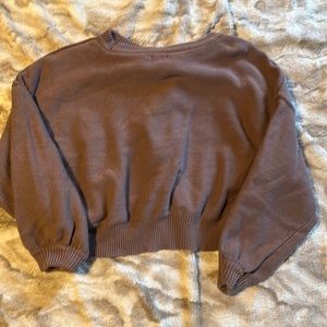 Large drop shoulder crop sweater